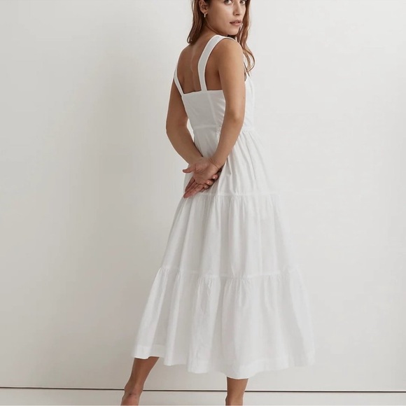 NWOT Madewell Tiered Midi Dress - Picture 2 of 6